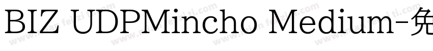 BIZ UDPMincho Medium字体转换